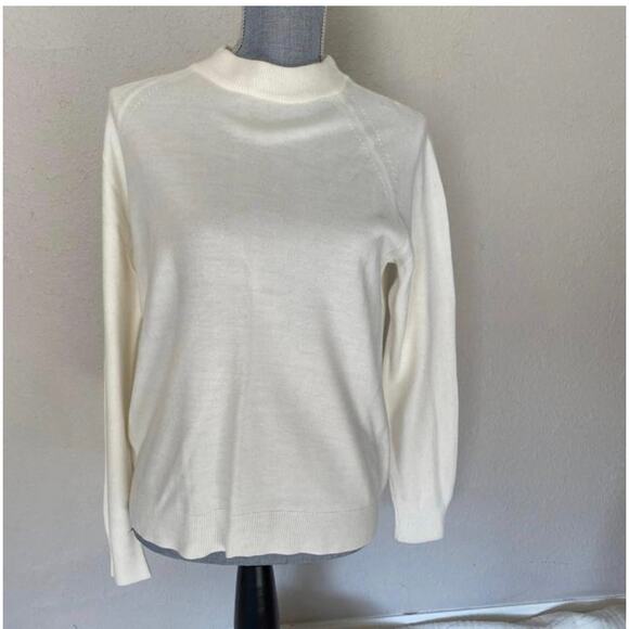 Hampshire Studio White Turtleneck Sweater - Picture 3 of 15